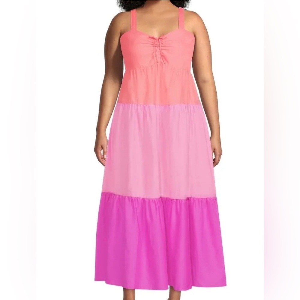 Tera & Sky tiered maxi plus size dress